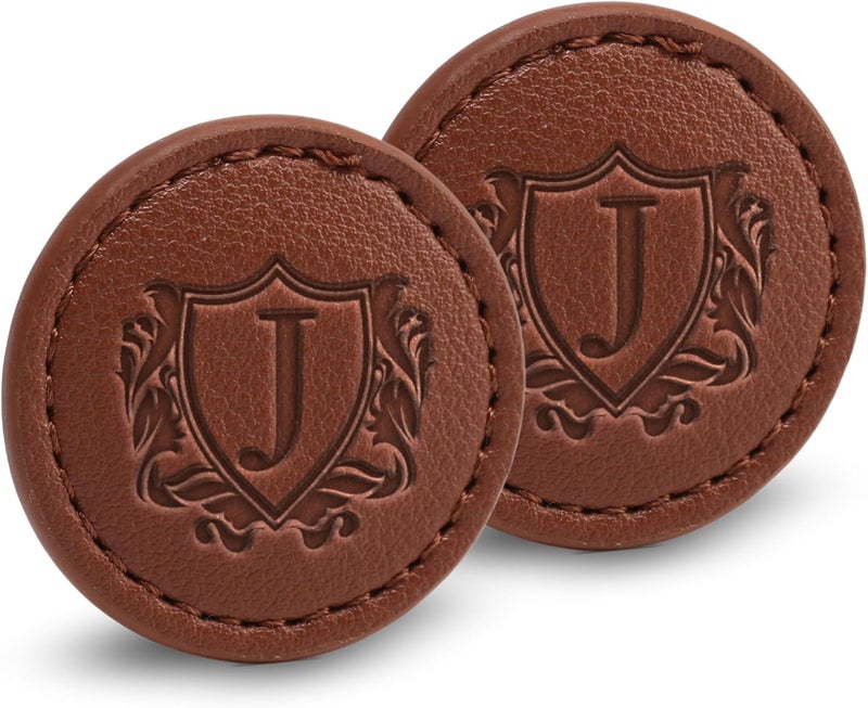 CybGene Golf Ball Markers (Tan, Set of 2) - Golf Gifts for Men - Golf Accessories Leather Golf Markers - Image 1
